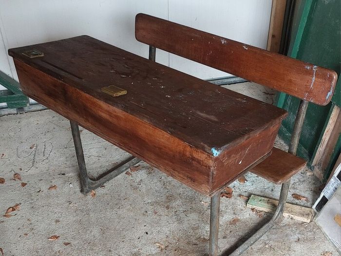 antique school desk