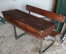 antique school desk