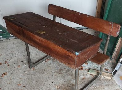 antique school desk