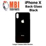 iPhone X Back Glass Replacement Rear Battery Cover with Adhesive Black Image 2