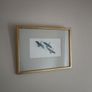 Framed Wildlife Print. Flying Geese Artwork in Gold Frame Image 2