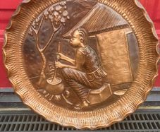 cooper plate hand made African free postage