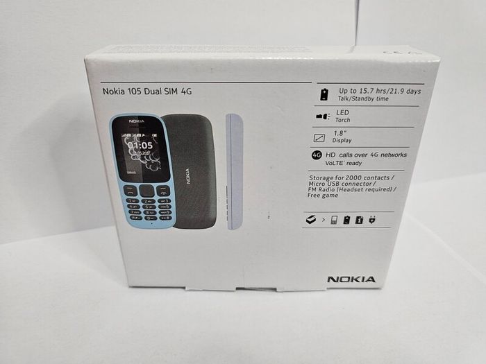 New Latest 4G Mobile Phone Dual SIM-Free Nokia 105 Latest 2026 Edition - Unlocked - Black.