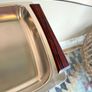 Mid Century Steel & Rosewood Serving Platter, Hong Kong, Vintage Danish Style Image 5