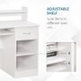 Modern Wooden Computer Desk Workstation with Keyboard Tray, Drawer & Monitor Stand for Home Office, Study (FREE POSTAGE) Image 4