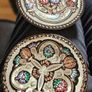 2 Small Decorative Brass Plates Image 3