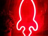 Small Neon Sign Rocket Red LED Light