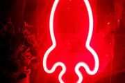 Small Neon Sign Rocket Red LED Light
