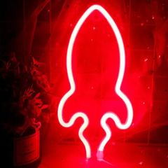 Small Neon Sign Rocket Red LED Light