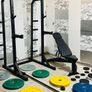 Half Rack Olympic Weights Barbell Dumbbells Image 2