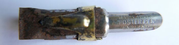 Vintage dip pen with collection of assorted nibs