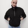Marks & Spencer Borg textured half-zip sweatshirt in black: Medium - Suit size 10 and 12-14 Image 2