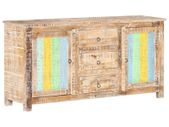 Sideboard 151x40x75 cm Rough Acacia Wood