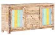Sideboard 151x40x75 cm Rough Acacia Wood