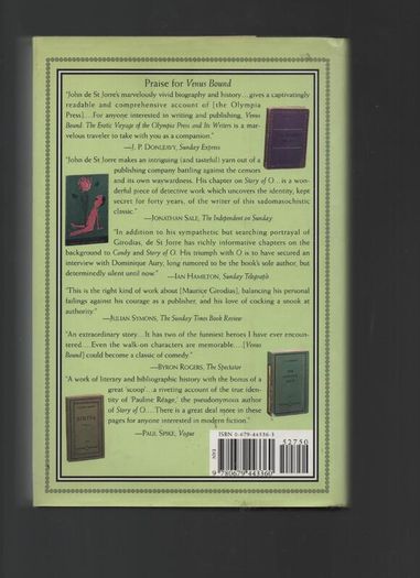 Venus Bound. The Erotic Voyage of the Olympia Press and its Writers. John De St Jorre.