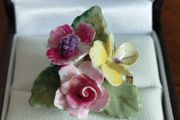 Vintage Bone China Brooch.