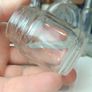 494 - Set of 6 Vintage Clear Glass Screw Cork Top Collectible Decorative Bottles and Jars Image 2