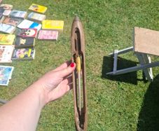 Vintage weaving shuttle possible to post