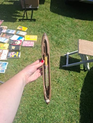 Vintage weaving shuttle possible to post