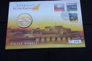 1997 Guernsey 5 Pound Coin and Stamp Cover - Limited Edition Mercury PNC ( 0176 )