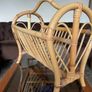 Vintage Mid Century Bamboo Magazine Rack with Heart Motifs Image 6