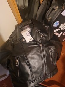 girls leather jacket size 7-8