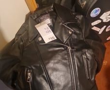 girls leather jacket size 7-8