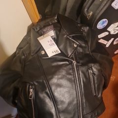 girls leather jacket size 7-8
