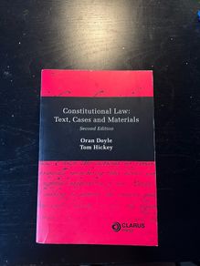 Constitutional Law: Text, Cases and Materials
