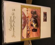 Past driving test greeting card