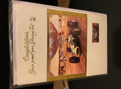 Past driving test greeting card