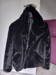 Black fur jacket, practically new