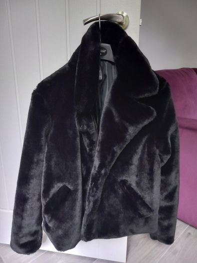 Black fur jacket, practically new