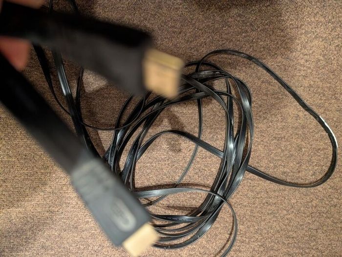 Extra long flat HDMI cable