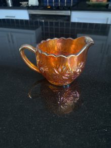 Vintage carnival glass jug