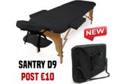 Folding Massage Table Beauty Bed Salon Therapy Spa Couch 2 Zone Black