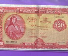 Irish twenty pound note
