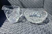 Cut Crystal Milk Jug/Sugar Bowl