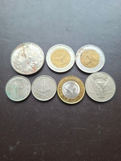 A Lot of 7 coins from Sudan (1971-2006)