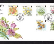 2003 Jersey Winter Flowers Commemorative Stamps First Day Cover (FDC)
