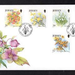 2003 Jersey Winter Flowers Commemorative Stamps First Day Cover (FDC)