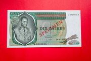 Zaire. 10 Zaires. 1979. ( Specimen )  A0000000a  Pick 24as  ( Uncirculated)