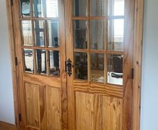 Pine double doors