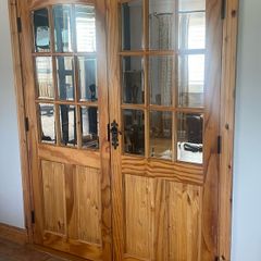 Pine double doors