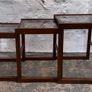 Teak And Smoked Glass Nesting Tables Image 3