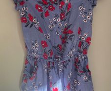 David Jones Australia girls lilac floral shorts playsuit Sz 3 EUC