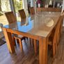 Dining Table 2m and 6 Chairs Solid Oak Image 2