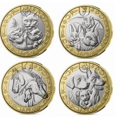 France 5 Euro Uncirculated Coin Set 2025 - Frances Favourite Animals (Cats, Dogs, Rabbits, Horses)