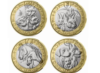 France 5 Euro Uncirculated Coin Set 2025 - Frances Favourite Animals (Cats, Dogs, Rabbits, Horses)
