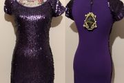 Purple Sequin Occasion Dress, New With Tags,
